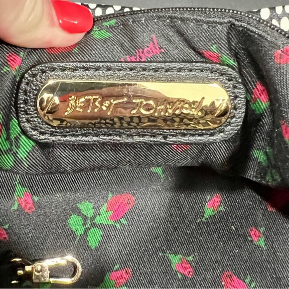 Betsey Johnson Yellow & Black Polka Dot Bow Tote - Picture 9 of 11